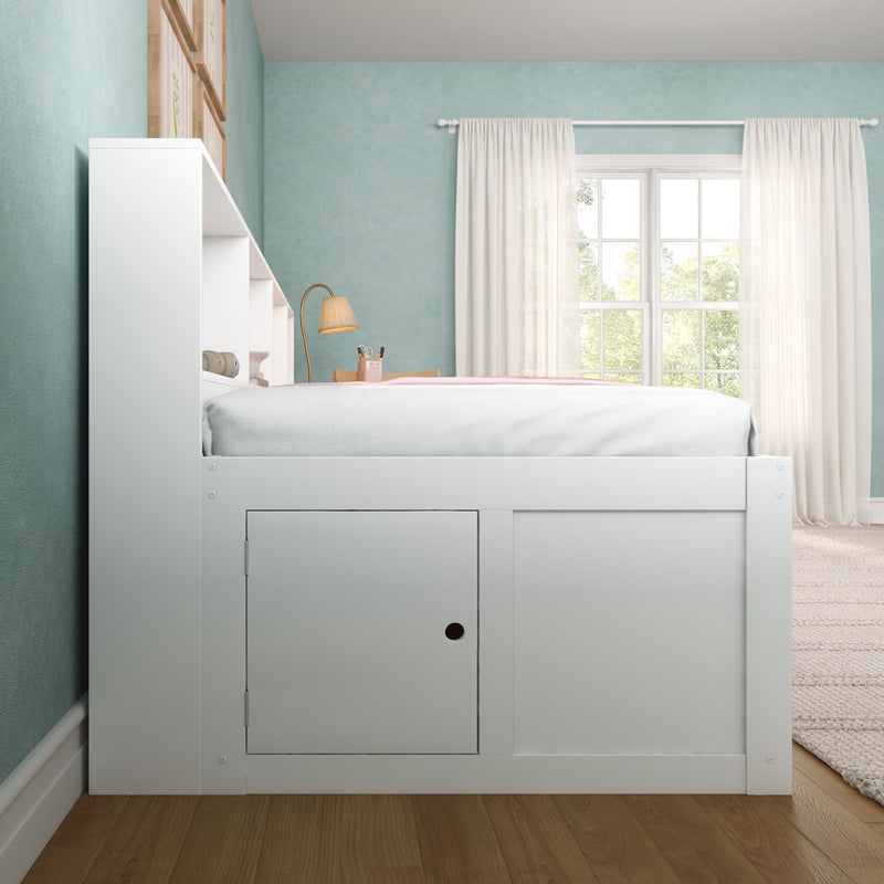 Jack Twin Captain’s Bed With Bookcase & Desk