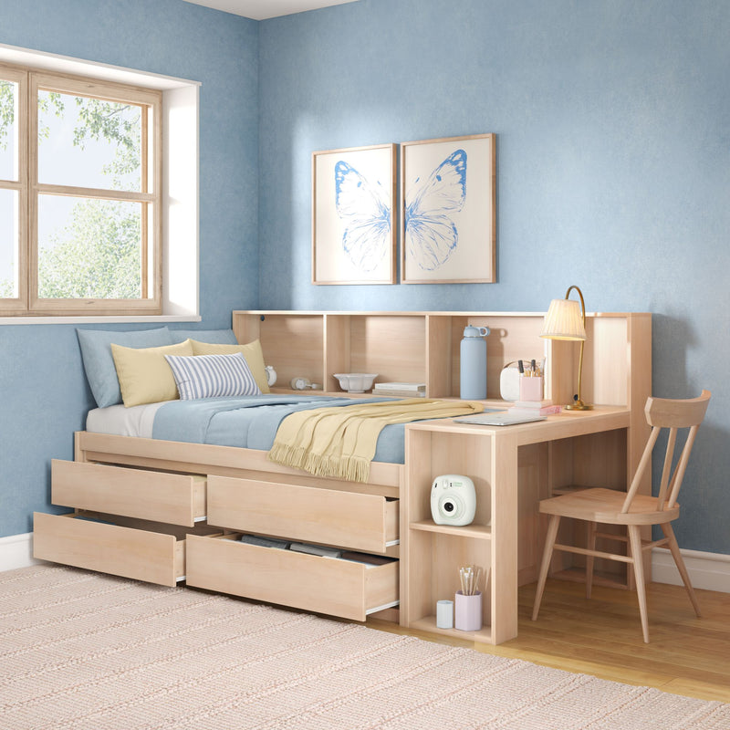 Jack Twin Captain’s Bed With Bookcase & Desk