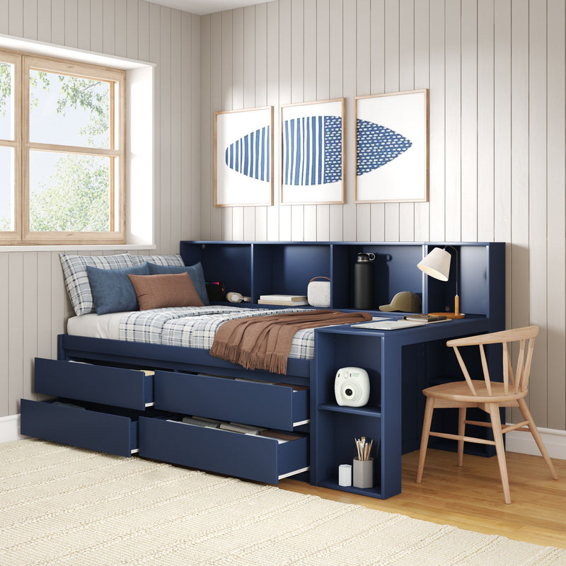 Jack Twin Captain’s Bed With Bookcase & Desk