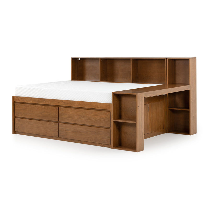 Jack Full Captain’s Bed With Bookcase & Desk