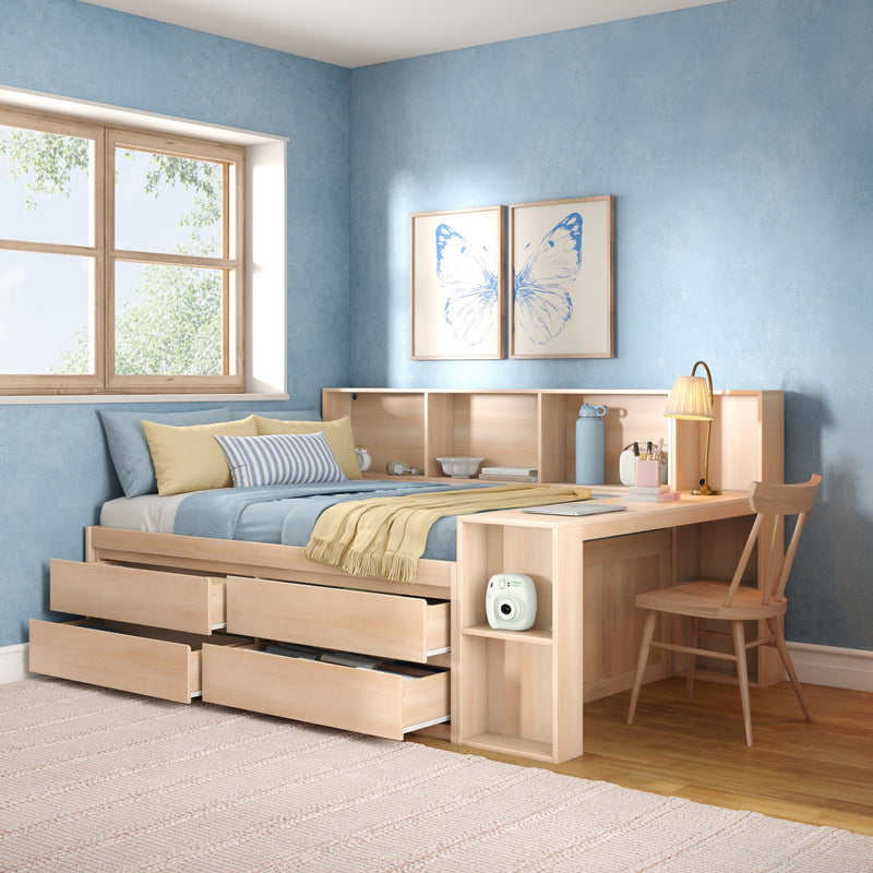 Jack Full Captain’s Bed With Bookcase & Desk