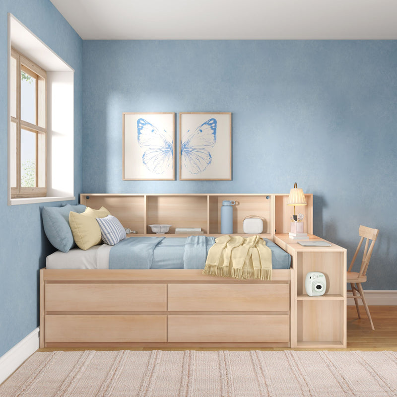 Jack Full Captain’s Bed With Bookcase & Desk