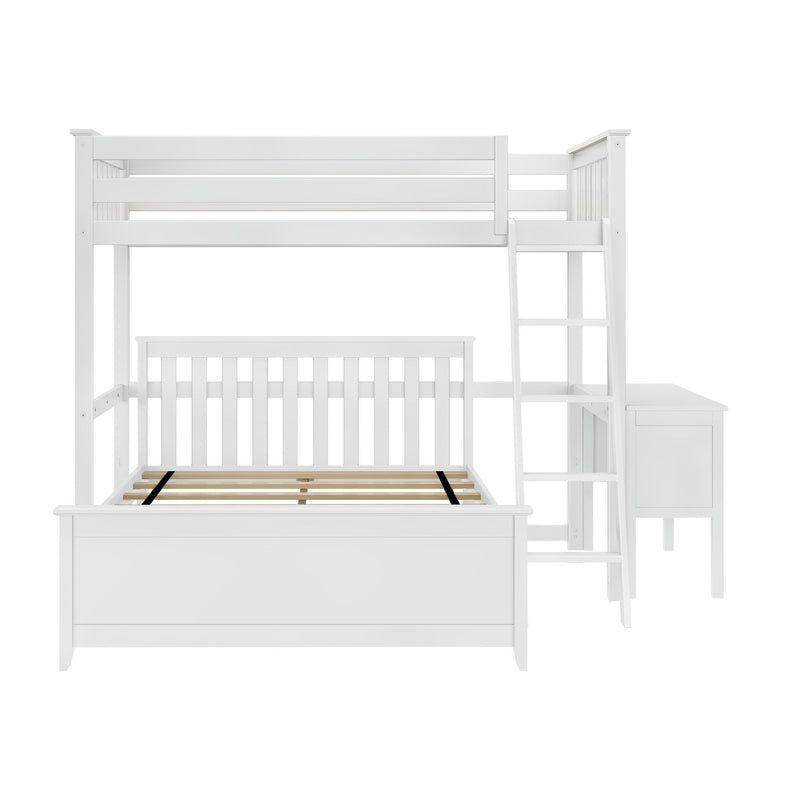 Twin Over Full L-Shaped Bunk Bed With Desk