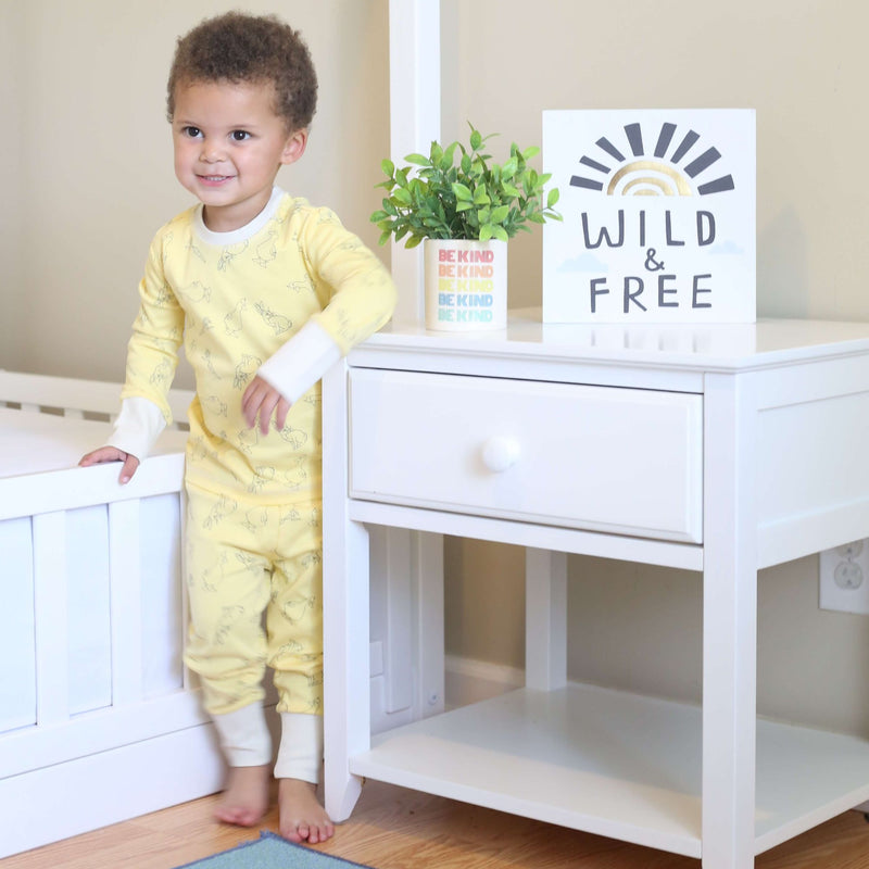 Nightstand with Drawer and Shelf