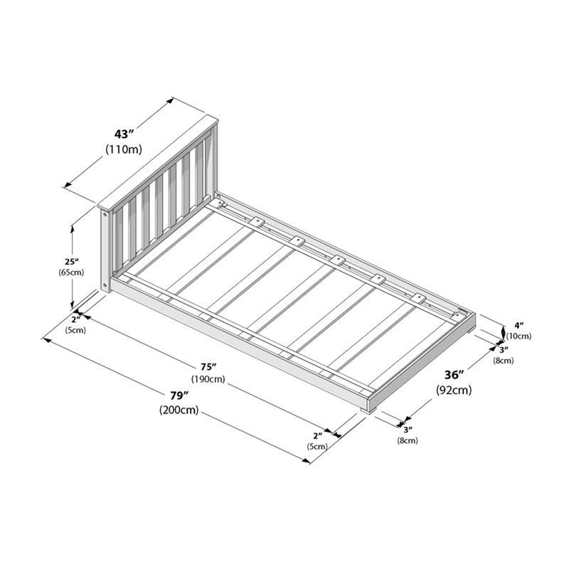 Classic Twin Floor Bed