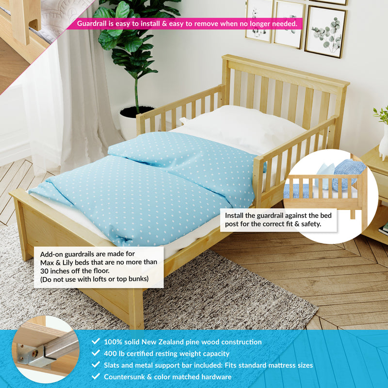 Twin Bed with Guard Rails