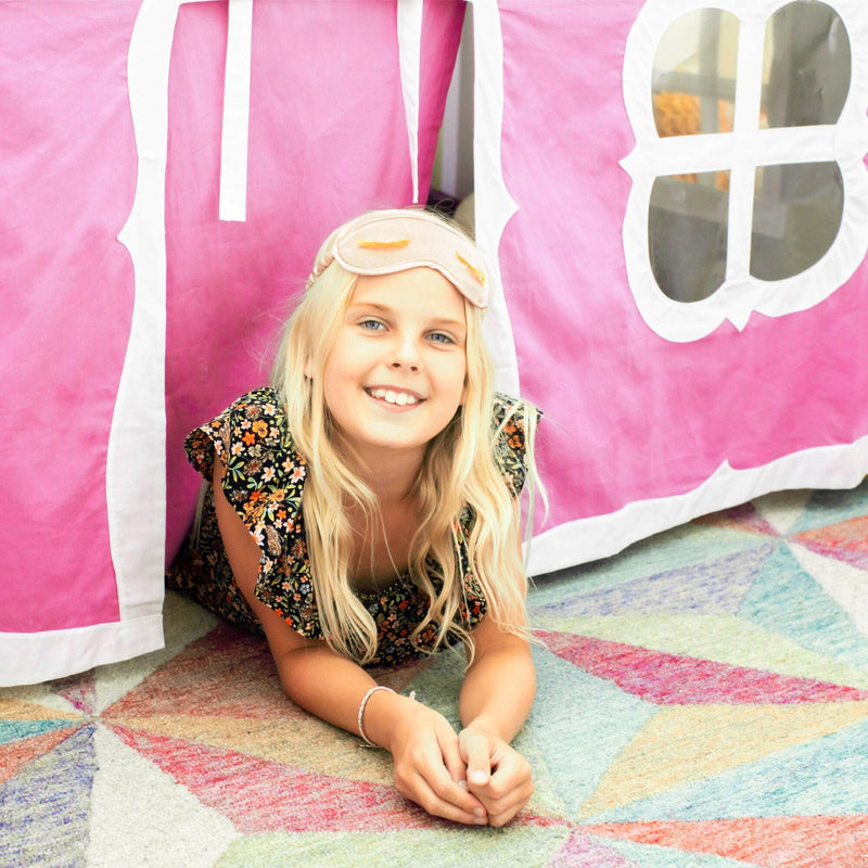 Twin Over Twin Low Bunk Bed With Curtain