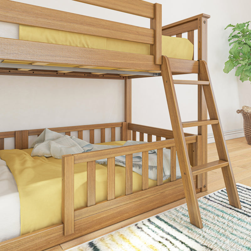 Twin Over Twin Low Bunk With Guardrails