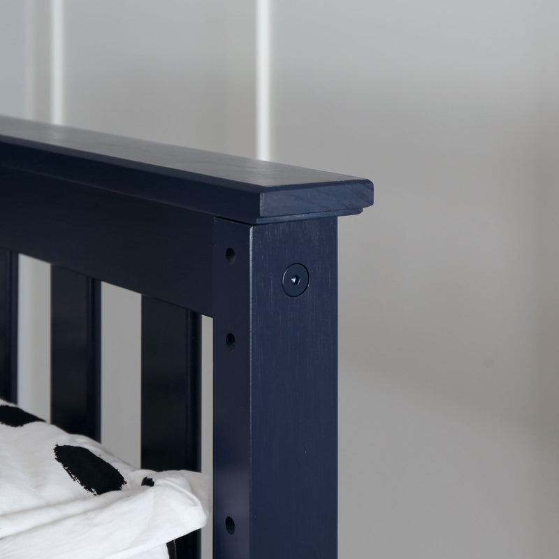 Twin Over Twin Low Bunk Bed With Curtain