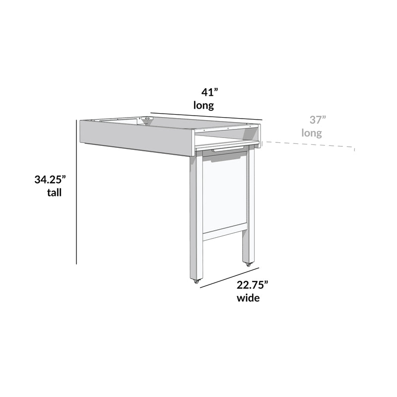 Pull-out Desk for Low Loft Bed - 41"