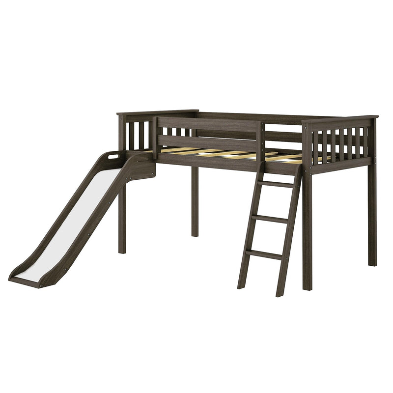 Twin Low Loft Bed With Slide