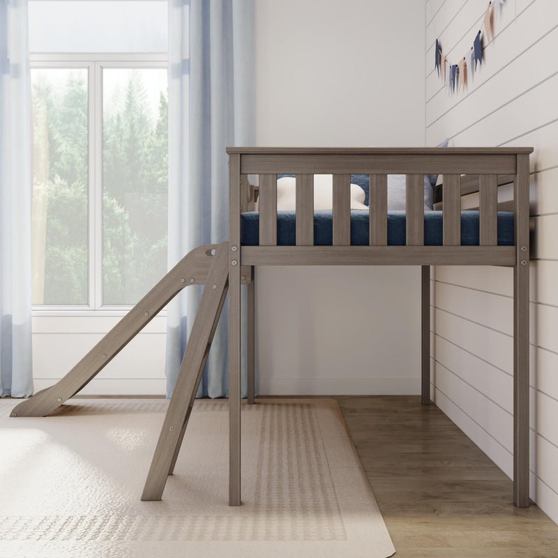 Twin Low Loft Bed With Slide