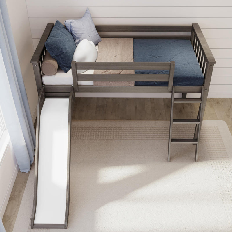 Twin Low Loft Bed With Slide