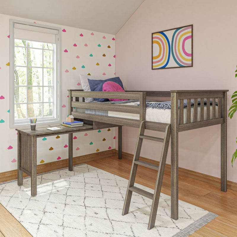 Twin Low Loft Bed With Desk
