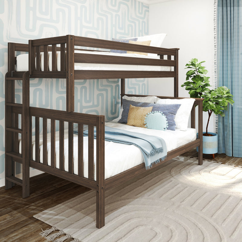 Twin Over Full Bunk Bed With Ladder on End