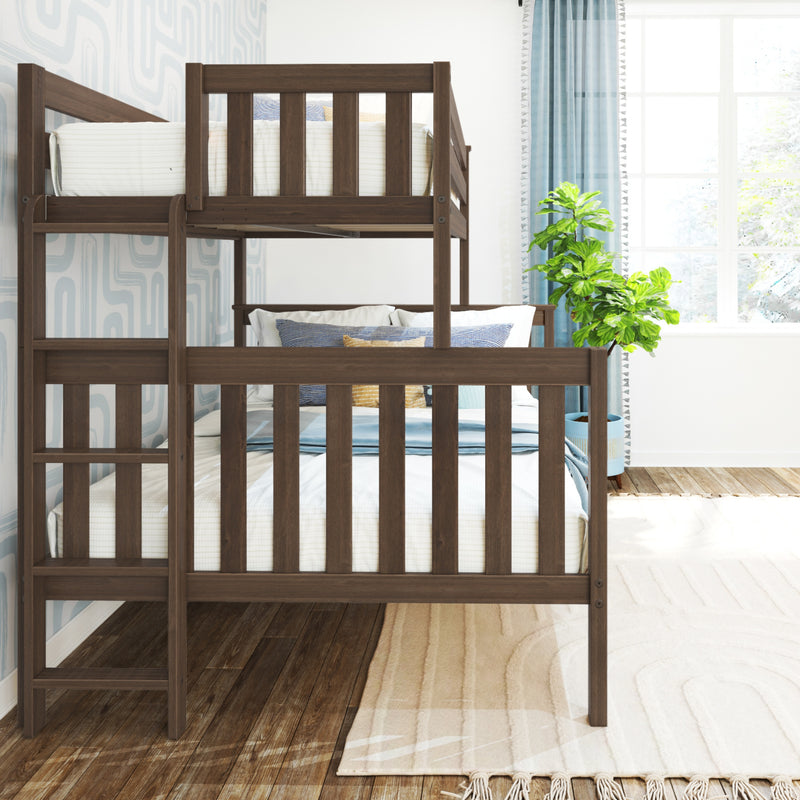 Twin Over Full Bunk Bed With Ladder on End