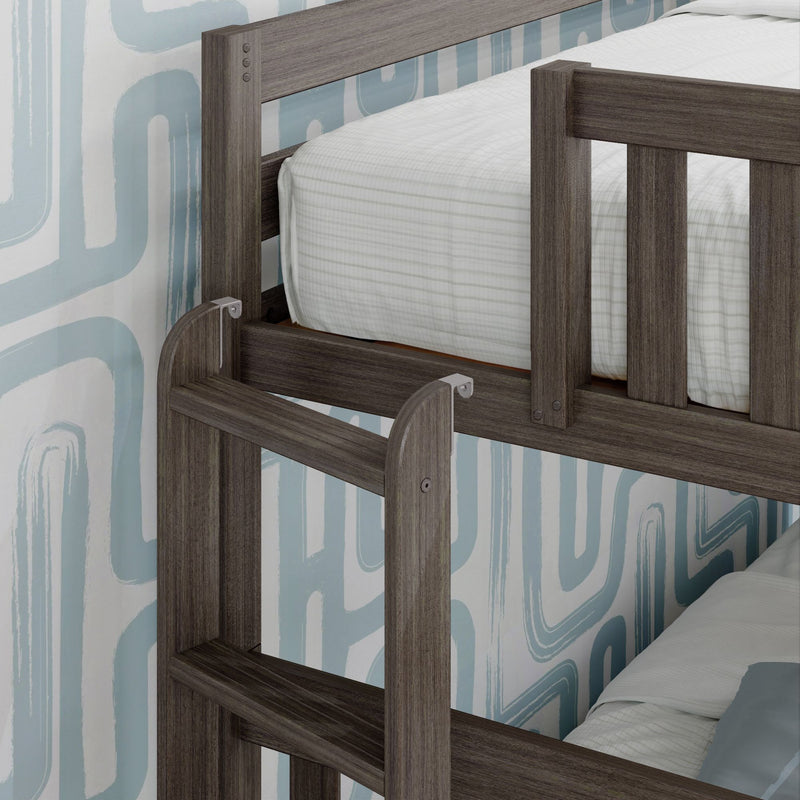 Twin Over Full Bunk Bed With Ladder on End