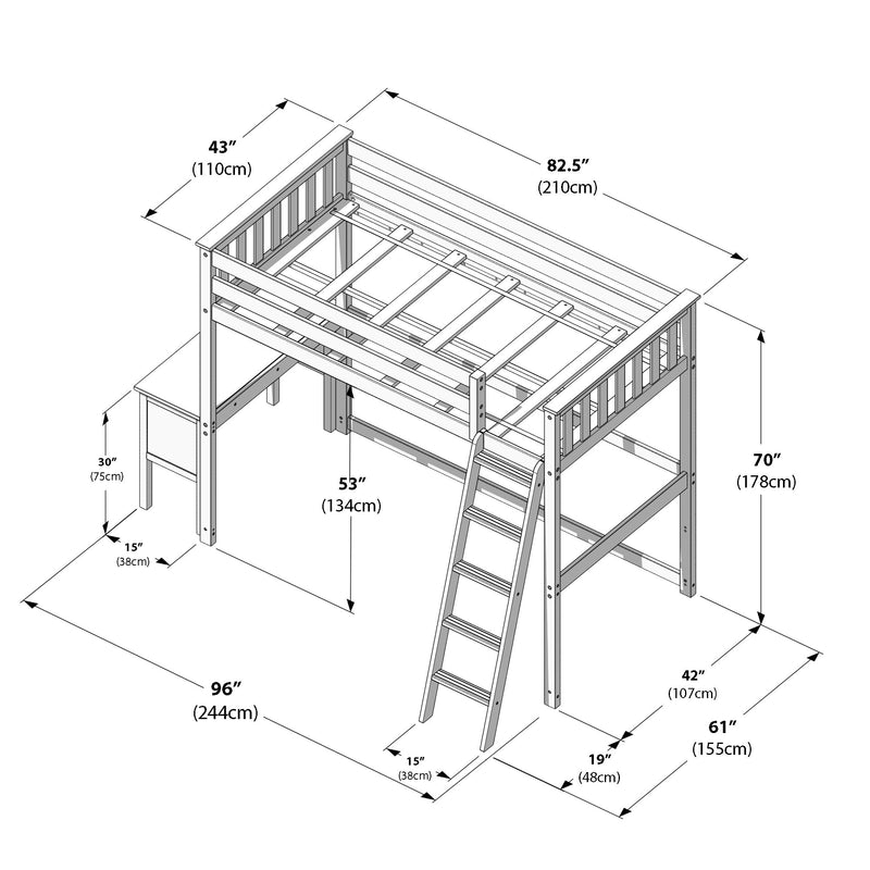 Twin Loft Bed With Desk
