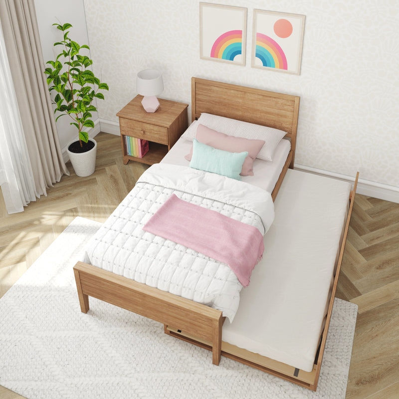 Twin Panel Bed With Trundle
