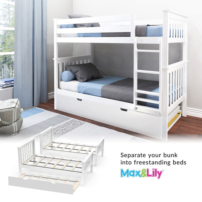 Twin Over Twin Bunk Bed With Trundle