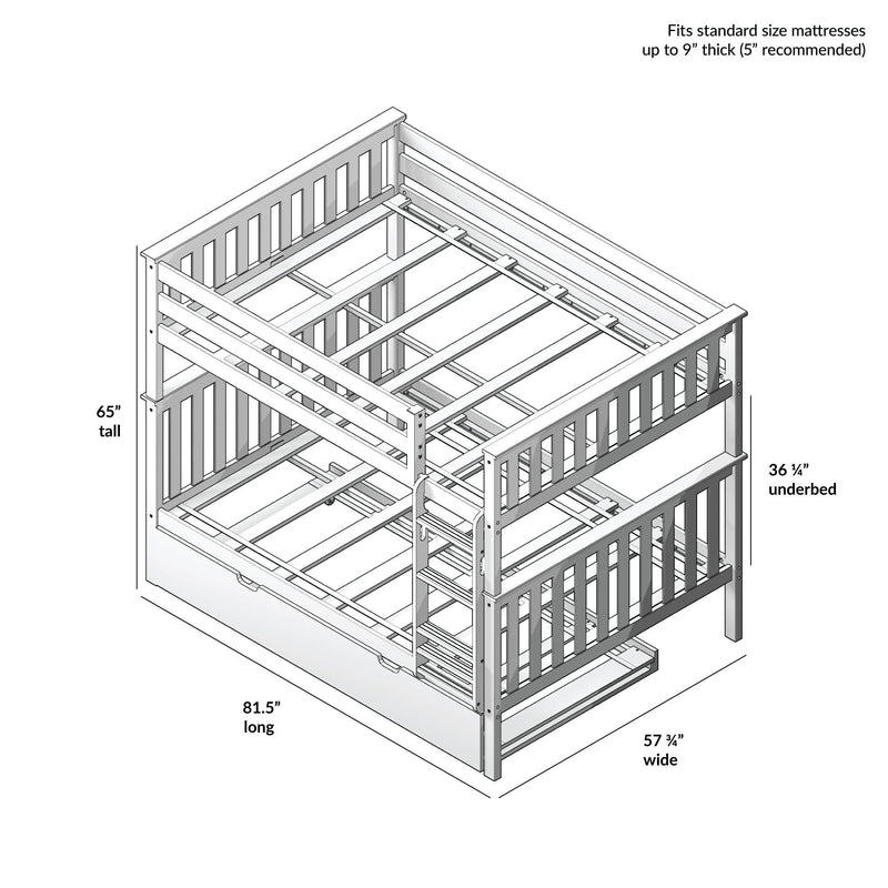 Full Over Full Bunk Bed With Trundle