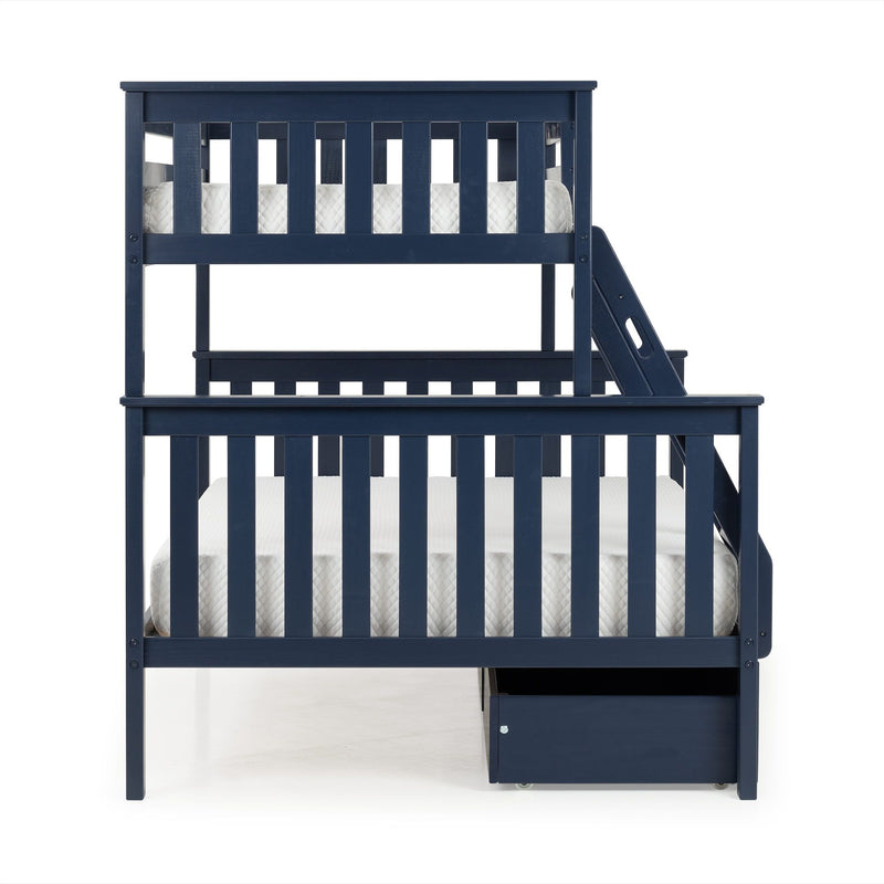 Twin Over Full Bunk Bed With Storage Drawers
