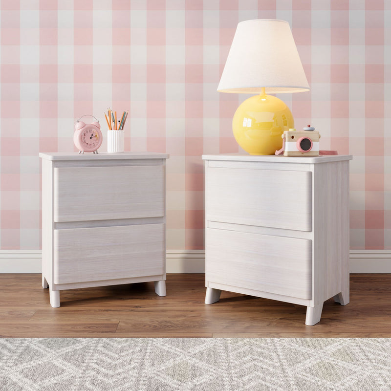 Modern Farmhouse 2-Drawer Nightstand (Set of 2)