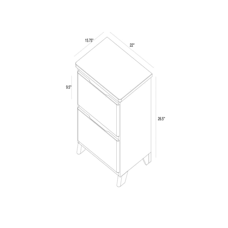 Modern Farmhouse 2-Drawer Nightstand (Set of 2)