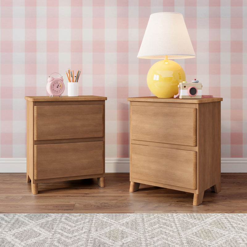 Modern Farmhouse 2-Drawer Nightstand (Set of 2)