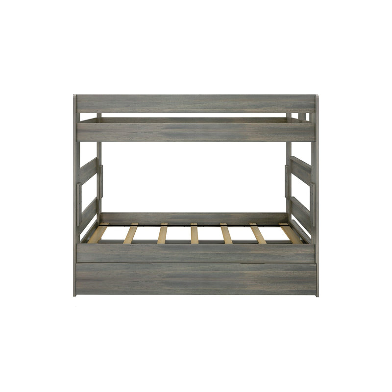 Modern Farmhouse Twin Over Twin Bunk Bed With Trundle