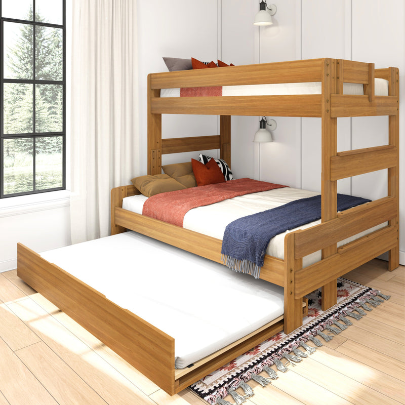 Modern Farmhouse Twin Over Full Bunk Bed With Trundle
