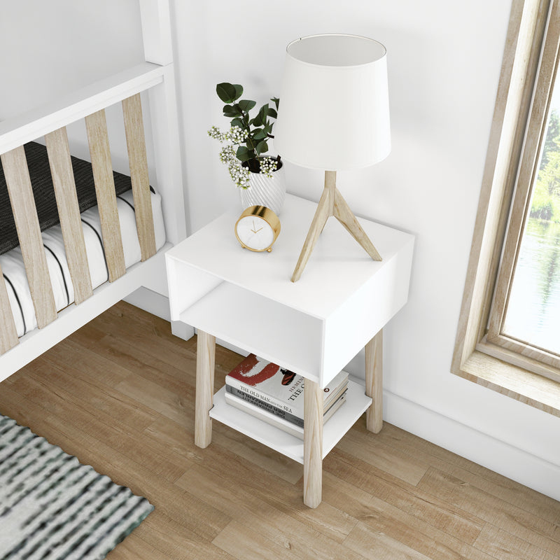 Mid-Century Modern Cubby Nightstand