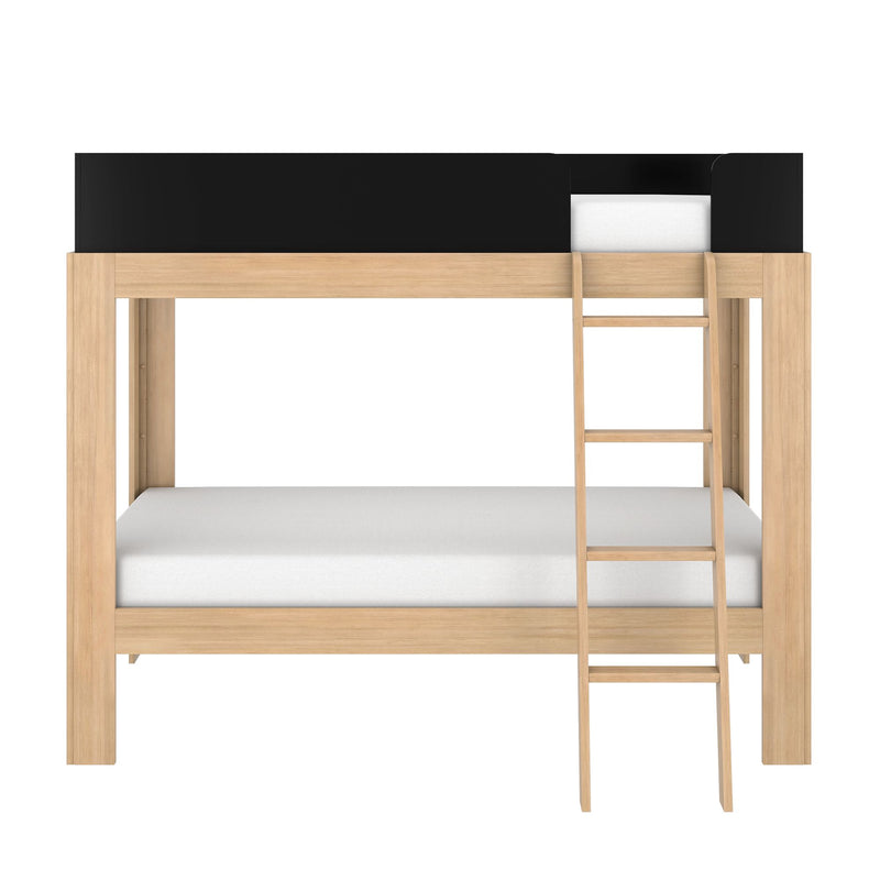 Mid-Century Modern Twin Over Twin Bunk Bed