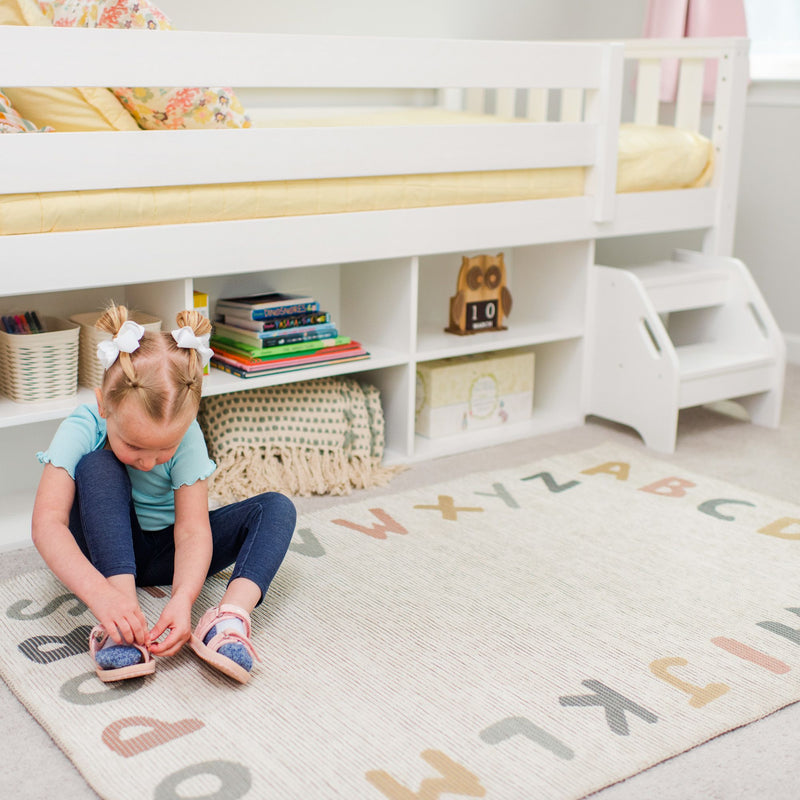 Soren Twin Ultra Low Loft Bed With Bookcase