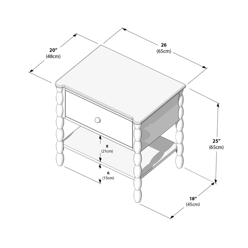 Jenny Twin Bed With Nightstand