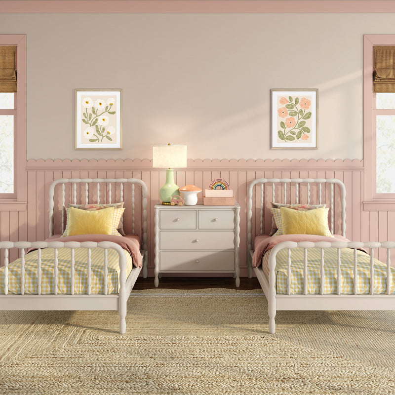 Jenny Twin Beds With 4-Drawer Dresser
