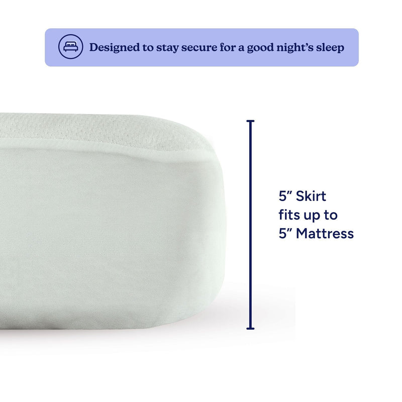 5-inch skirt mattress protector designed to fit snugly on 5-inch mattresses, ensuring a secure and comfortable sleep.