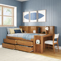 Jack Twin Captain’s Bed With Bookcase & Desk
