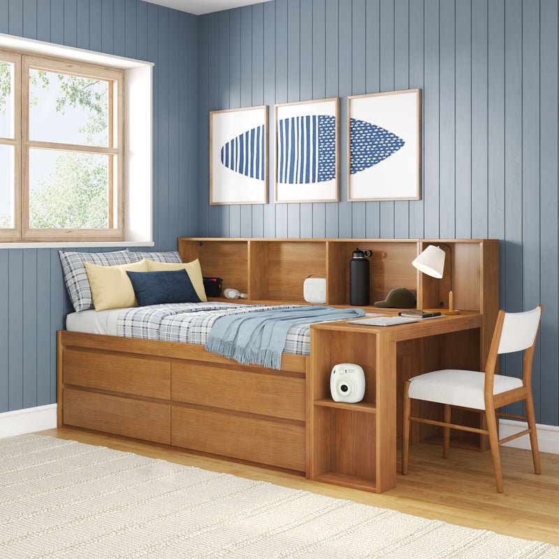 Jack Twin Captain’s Bed With Bookcase & Desk