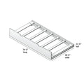 Diagram of a wooden twin platform bed frame with slat supports and headboard, showing dimensions 74 1/2 in long × 40 3/4 in wide × 11 3/4 in tall — assembly/dimension diagram for twin bed frame