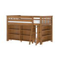 Twin Low Loft Bed With Bookcases