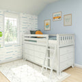 Twin Low Loft Bed With 2 Dressers