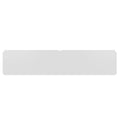 Rectangular white blank sign with rounded corners on a transparent background.