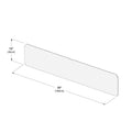 Clear acrylic sneeze guard with dimensions 55 inches by 12 inches for countertops and desks