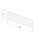Diagram illustrating the dimensions of a 40-inch by 12-inch rectangular panel in both inches and centimeters, ideal for customization and installation planning.