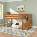 Twin Low Loft Bed With Stairs
