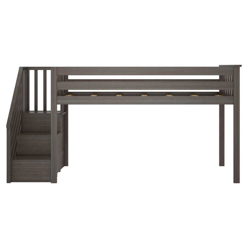 Twin Low Loft Bed With Stairs