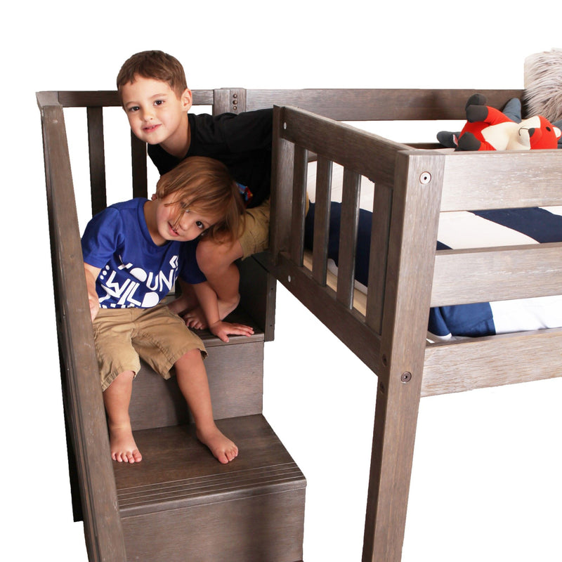 Twin Low Loft Bed With Stairs