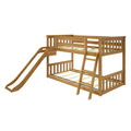 Twin Over Twin Low Bunk Bed With Slide