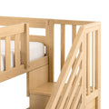 Twin Over Full Low Bunk Bed With Stairs